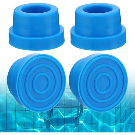 Gummidichtungen für Schwimmbadleitern – Sicherheitshalterungen für unterirdische Schwimmbadleitern – 4 Stück – blau (1/5)