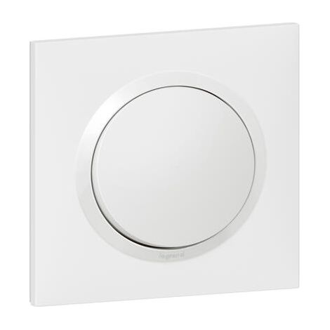 Legrand – Interrupteur va-et-vient connecté blanc – Commande d'éclairage – Installation facile – Plaque ronde blanche
