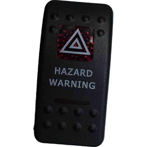 Interrupteur à Bascule Commutateur Lampe Lumière LED Rouge 12V 20A pour Voiture Bateau Moto (Hazard Warning Light) (1/5)