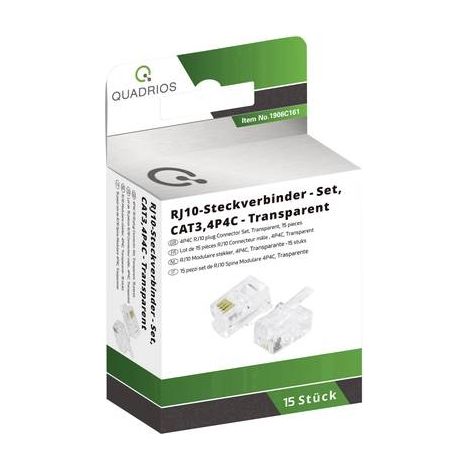 Quadrios conjunto conectores fichas no apantalladas 4 contactos