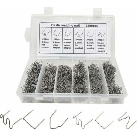 1200pcs Automotive Plastic Hot Repair Staples for Car Bumper Plastic Welding Repair (1/4)