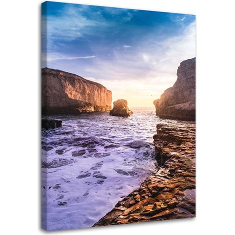 Tableau sur toile Océan Rocher Nature 40x60 (1/5)