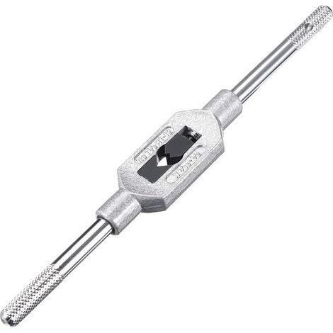 [JAMAIS UTILISÉ] Tourne à Gauche Porte Taraud Réglable Robinet Clé Poignée pour Métrique M1-M12 W1/16-1/2 Robinet Fraise Clé à Tarauder Outil Outil Acier Poignée avec Chrome Plated (1/3)