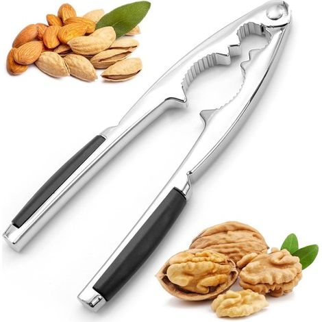 Metallener Nussknacker, Walnussknacker, Nussöffner für Trockenfrüchte mit Schale wie Nüsse, Mandeln, Haselnüsse (1/5)