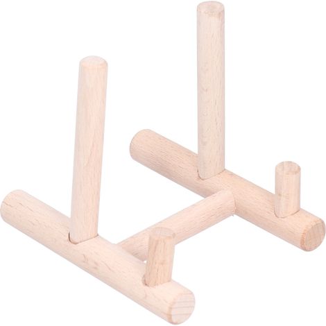 Porte-assiette moderne en bois pour décoration intérieure, support de table élégant pour fêtes et réceptions (1/5)
