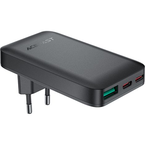 Caricabatterie da parete ultra sottile GaN 2 USB-C USB-A da 65 W - Nero (1/5)