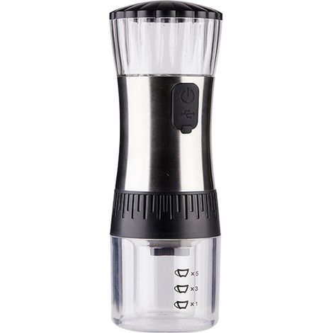 Moulin à café électrique réglable, mise à niveau, en acier inoxydable, chargement USB, noix, épices, Grains, poivre, Grains (1/5)