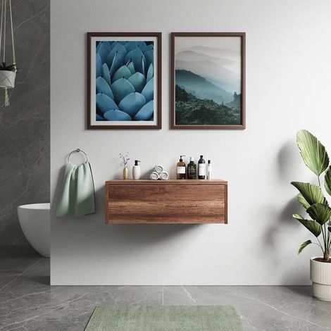 Commode coulissante avec ouverture push pull 70 cm en chêne barok Galdor (1/4)