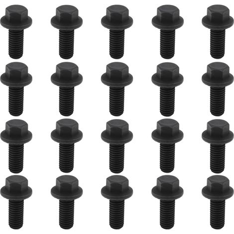 Briny River Lot de 20 vis à bride hexagonale M8 x 20 mm - Pas de filetage 1,25 - Remplace GX22456 - Compatible avec les tracteurs tondeuse (1/5)