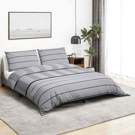 Parure de lit grise 200x200 cm en coton (1/5)