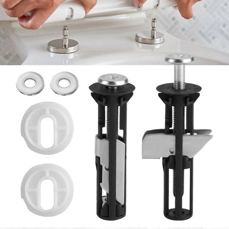 Kit de fixation pour abattant de WC, vis d'expansion, boulons et vis pour charnière d'abattant de WC (1/5)