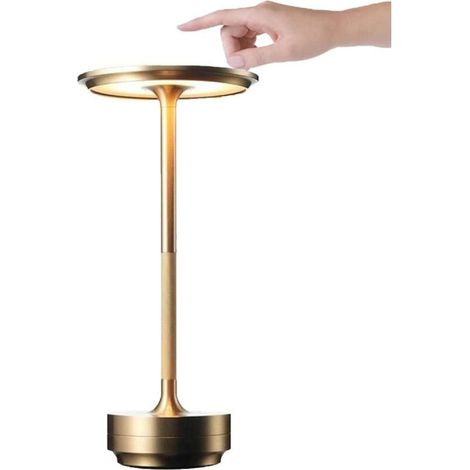 Lampe à poser métallique rechargeable étanche – Contrôle tactile – Lumières décoratives LED – Ambiance chaleureuse pour restaurant et bar (1/5)