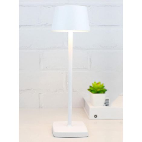ZOLGINAH Lampe de Table Sans fil, Lampe sans fil Rechargeable Dimmable 5200 mAh, Lampe Exterieur étanche IP54, pour intérieur extérieur Restaurant Buffet Bar café, Blanc