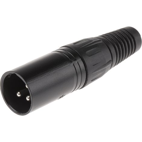 RS PRO-Connecteur XLR Mâle Droit 3 voies Montage sur câble, placage Argent ( Prix pour 1 )