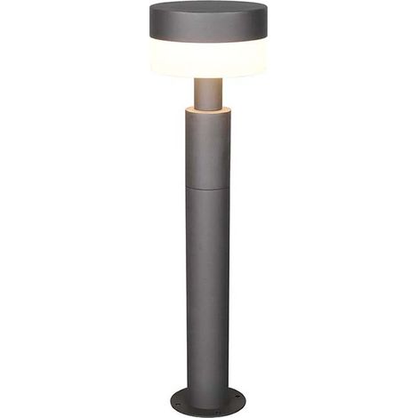 Außenstehlampe Sockelleuchte Gartenlampe anthrazit Terrassenlampe Alu H 50 cm