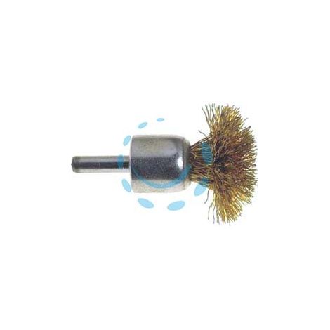 SPAZZOLA A FUNGO FILI ACCIAIO - ø mm.30 codolo mm.6 per trapano PG 478.20