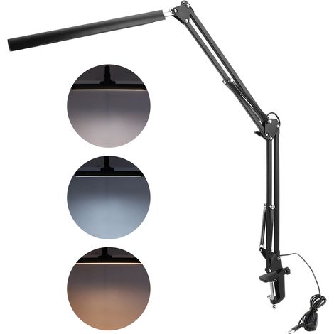 Lampadaire de bureau à bras articulé avec pince, lampe de table pliante pour soin des yeux, idéale pour manucure et tatouage (1/5)