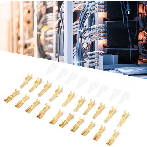 Connecteurs en or 2,8 mm, mâles et femelles, 50 de chaque gaines, 100 emballés dans un sachet. (1/5)