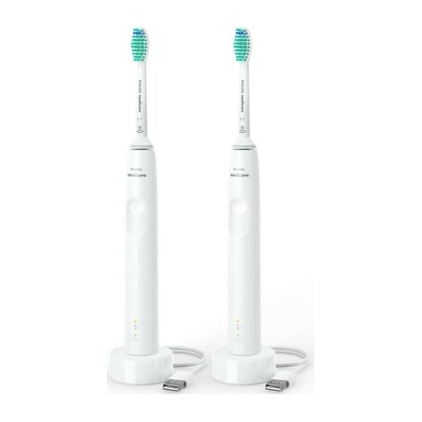 PHILIPS SONICCARE BROSSES À DENTS LOT DE 2 BLANCHES HX3675/13 (1/5)