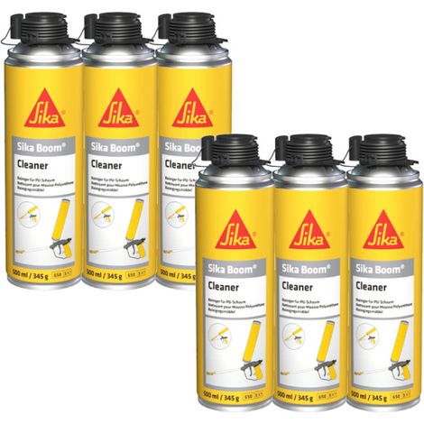 Lot de 6 nettoyants pour mousses polyuréthanes expansives - SIKA Boom Cleaner - 500ml