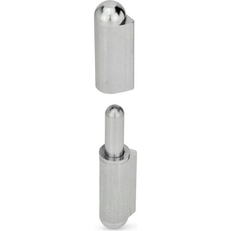 Charnière démontable en acier inoxydable, argent, longueur : 60 mm (1/4)