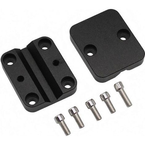 Plaques de fixation pour supports de moto, noir mat, trous traversants (1/5)