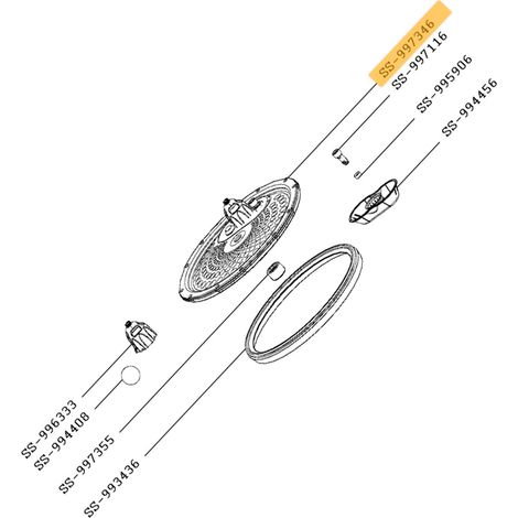 Ersatzteil - Deckelreflektor (Kennung SS-997346) - - MOULINEX, TEFAL, KRUPS