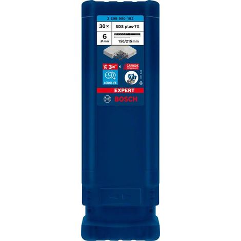 Bosch Expert SDS-Plus 7X Brocas para hormigón de carburo pack 30 piezas