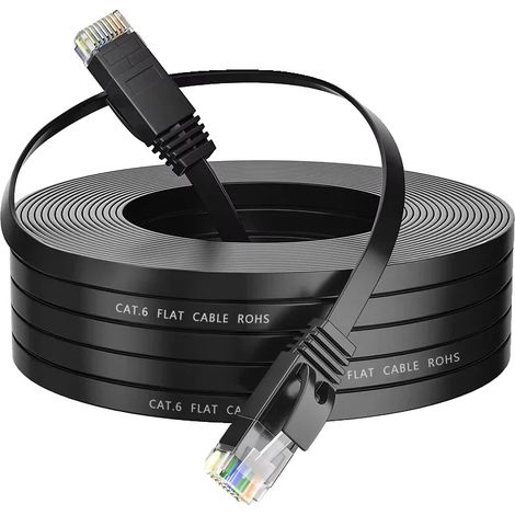 Câble Ethernet, CAT 6, Performance Haute Vitesse, noir, 1m (1/2)