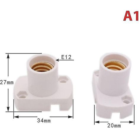 Mini casquillo de rosca E12 E14 E17 - Adaptador de casquillo para bombilla - yu (1/2)