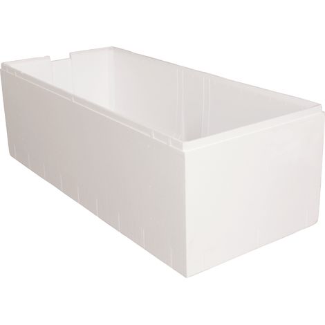 Calmwaters® Wannenträger 180 x 80 cm Modern Curved, Passend für Rechteck-Badewanne 180x80 cm, Styroporträger, Schall- und wärmedämmend, Direkt verfliesbar, Badewannenträger in Weiß, 03AX3362 (1/5)