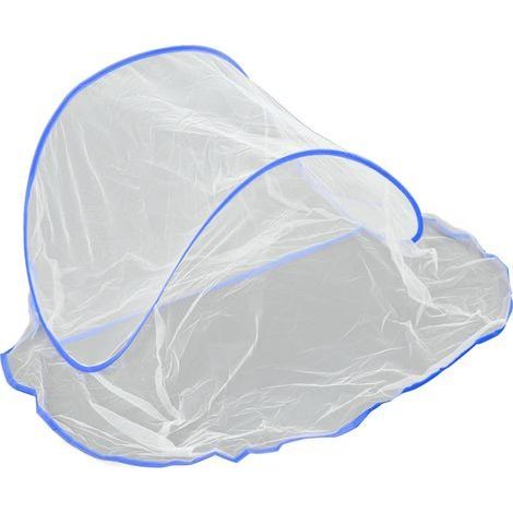 Moustiquaire de tête légère pour randonnée et camping, protection anti-insectes extérieure, bleue (1/5)