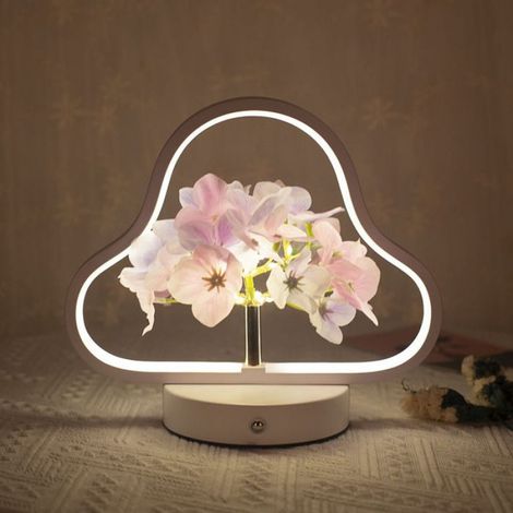 Veilleuse Nuage - Lampe De Table Avec Miroir Intégré - Design Tulipe - Éclairage Doux Pour Chambre Et Salon - 1 Pièce (1/2)