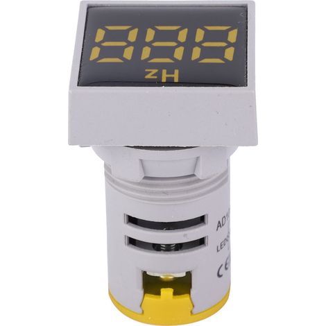 Indicateur de fréquence LED avec affichage digital AC 100380V 2075Hz (Jaune) (1/5)