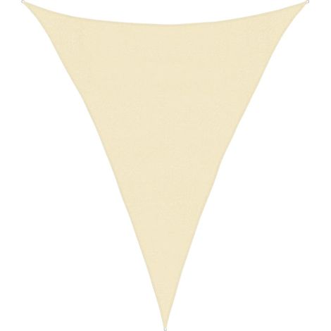Maison Exclusive - Sonnensegel 160 g/m² Cremeweiß 3x4x4 m HDPE