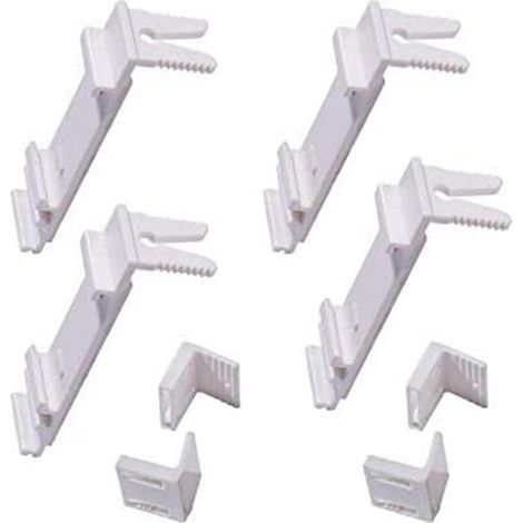 Crochets de rideaux plissés sans perçage de 36 mm, supports faciles à installer et à fixer, accessoires pour rideaux (10 pièces) (1/5)