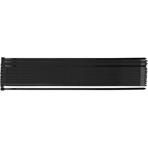 Attache De Câble - 9 X 650 Mm - Nylon Pa66 - Résistance 85 Kg - Noir - 50 Pièces (1/5)