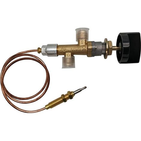 Kit de soupape de contrôle de sécurité pour foyer au gaz propane GPL basse pression avec raccord de 20,3 cm (1/5)