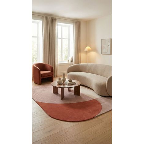 Tapis en laine Artsy - Tapis en laine - 180x120cm, Rectangular - 100% Laine vierge - Tufté main - Multicolore (1/5)