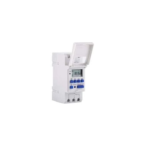 – Programmierbarer Digitaltimer (220 V) – LCD-Anzeige – 16 Ein-/Ausschaltzeiten – DIN-Schienenmontage – Wochenprogrammierung – Crezuo