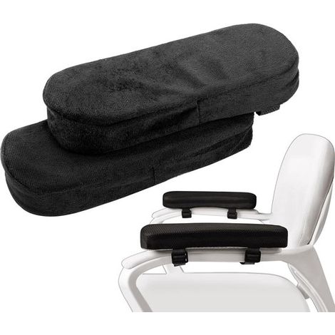 Paire de coussins d'accoudoirs, protège-accoudoirs pour chaises de bureau, housses anti-poussière pour accoudoirs, coussins de soutien pour accoudoirs de chaises de bureau (1/5)