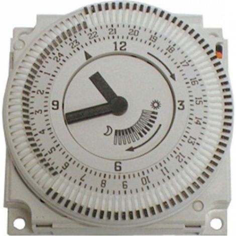 Mechanischer 24-Stunden-Timer, Mindesttimer 15 Minuten, Schienenmontage, integrierter Akku