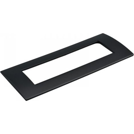 Placca Plastica Quadrata MBL 7M Nero Compatibile Bticino Living BLN89702