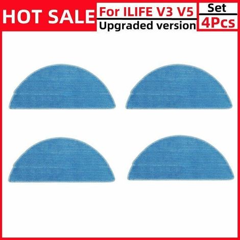 Accesorios para robot aspirador ILIFE V3 V5: Paño de limpieza, aspiradora, fregona (4 piezas) (1/4)