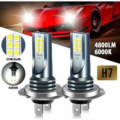Kit de 2 phares LED H7 6000K blanc pur 110W 4800lm (1/5)