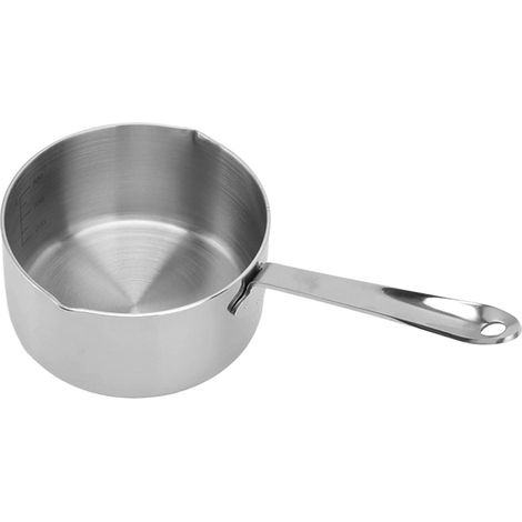Mini pentolino in acciaio inox, scaldalatte 350/500ml, pentolino piccolo, tazza per burro e salsa, scaldavivande con manico lungo per banchetti, per sciogliere il cioccolato, caffettiera (500ml) (1/5)