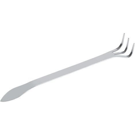 Râteau de jardinage de 8,3 pouces en acier inoxydable Pot râteau cultivateur outils petits Pots râteau avec 3 plantes à broches pour jardinage jardin