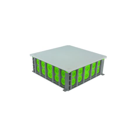 Boîte de dérivation comble 250 x 250 x 80 avec couvercle – Pour maisons basse consommation – Fixation par vis – Applications en faux plafond – Bizline