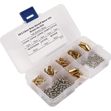 Carbon Steel Spacer Set, 180 Pieces of Screws (1/5)