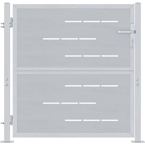 Maison Exclusive - Porte de Jardin Argenté 85 x 97 cm Acier inoxydable
